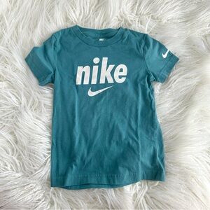 Nike Toddler Girls Teal Logo Short Sleeve Shirt Size 4T